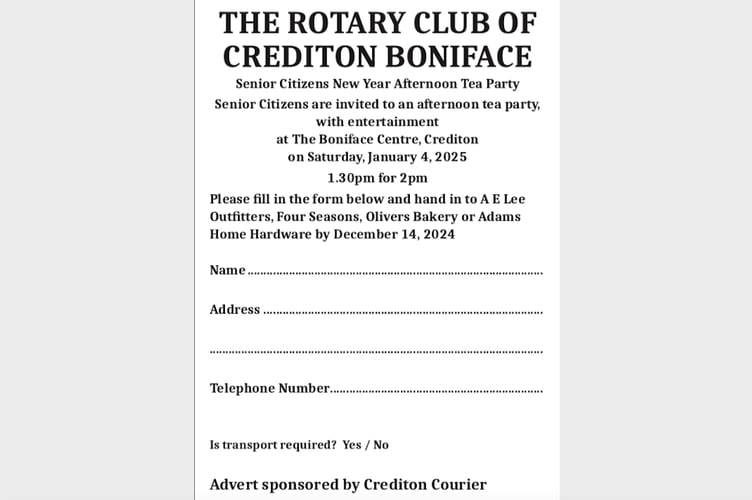 The Rotary Club of Crediton form