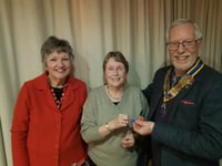 Julie joins the Rotary Club of Crediton Boniface
