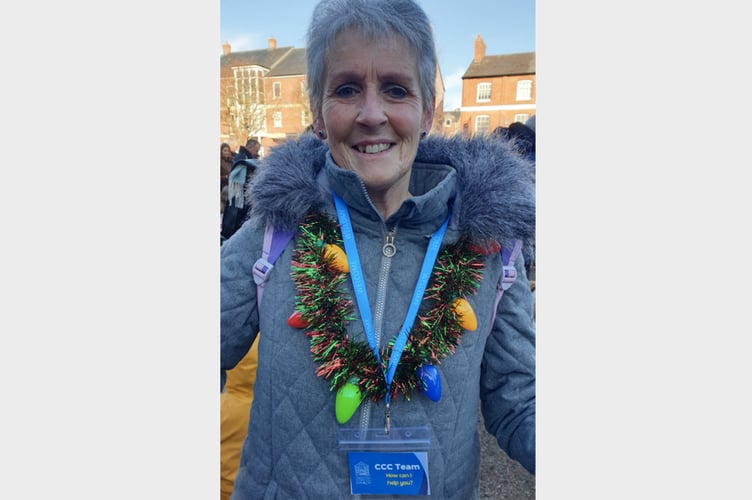 Debbie Keast helped at the Christmas Celebration.
