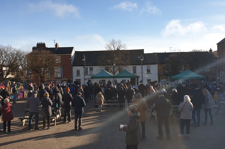 Sun shone on the Crediton Congregational Church celebration.
