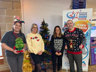 Christmas jumpers at Lords Meadow Leisure Centre
