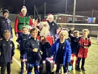 Santa visits Crediton Youth FC