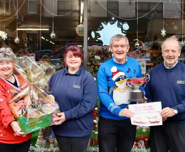 Crediton Best Dressed Christmas Shop or Business Window competition
