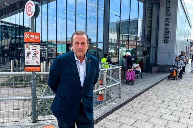 Exeter City Council leader Phil Bialyk at Exeter bus station