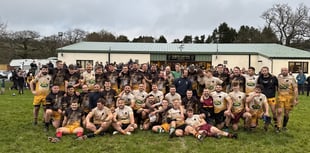 Entertaining memorial rugby match played at North Tawton
