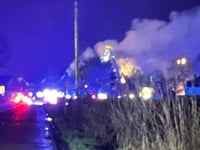Crediton firefighters tackle derelict house ‘engulfed in flames’