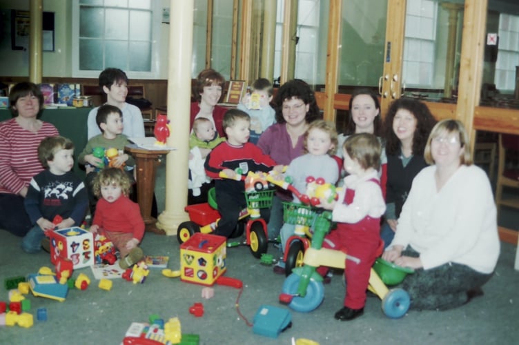 Crediton Congregational Church Children's Group in January 2004. DSC00687