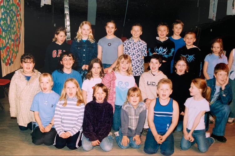 Children who attended a half-term project run at Crediton Drama Centre in February 2004. IMG_1368