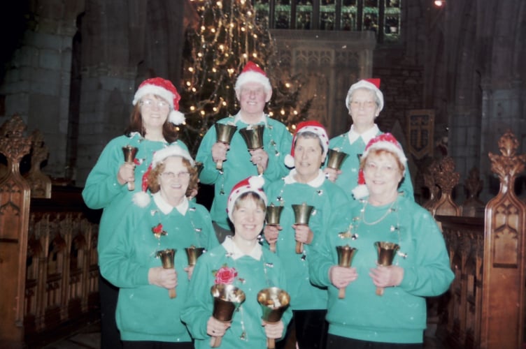 Shobrooke Handbell Ringers in December 2003. DSC00505