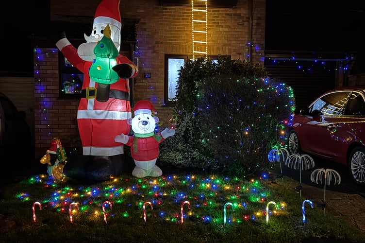Part of an impressive house Christmas lights display in Westernlea.  AQ 0874