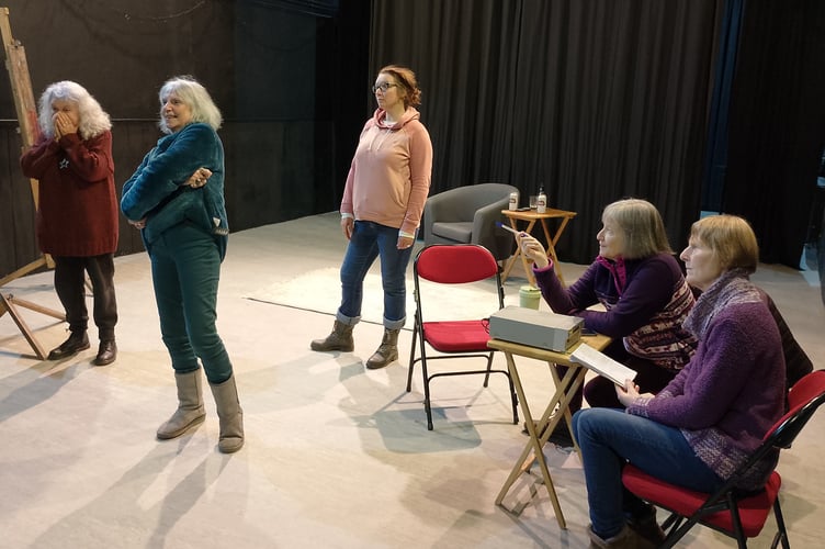 One of the five plays, We Come One, in rehearsal