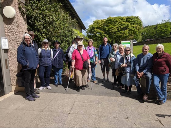 Members of Bow and District Garden Club when they gathered for a visit to RHS Rosemoor