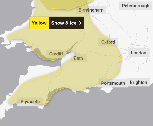 Met Office issues yellow weather warnings in the South West