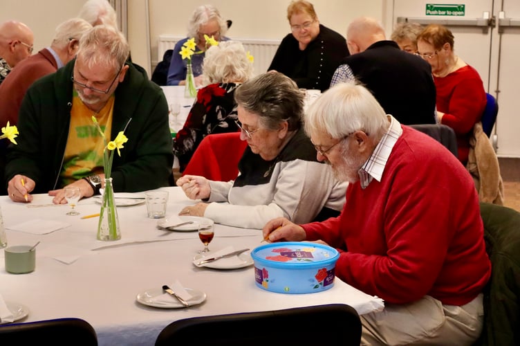 Among the bingo prizes were tubs of Roses chocolates