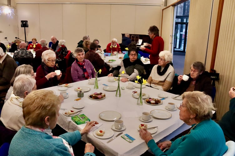 Tea, scones and cakes were served