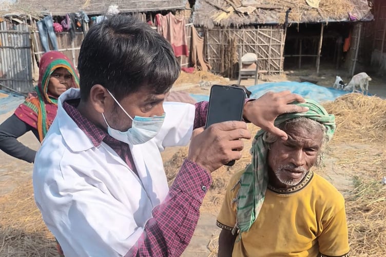 Vision screening in a remote area