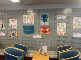 Pupils’ ‘peace posters’ on display at Crediton Library