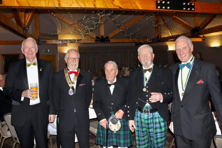 From left, Paul Evans, Fred Oliver, Wilson Mitchell, Mike Boyle, Garry Adams
