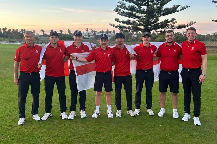 From left, Lead Coach Rob Watts, Tom Osborne, Dylan Shaw-Radford, Charlie Rusbridge, Daniel Hayes, Ben Bolton, Eliot Baker, Ben Gorvett