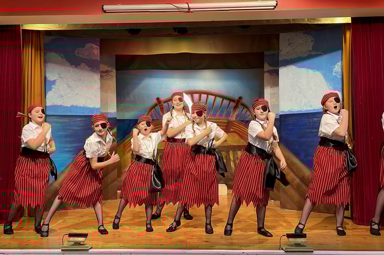 During pirate dance