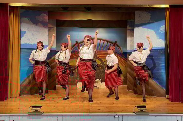 During pirate dance