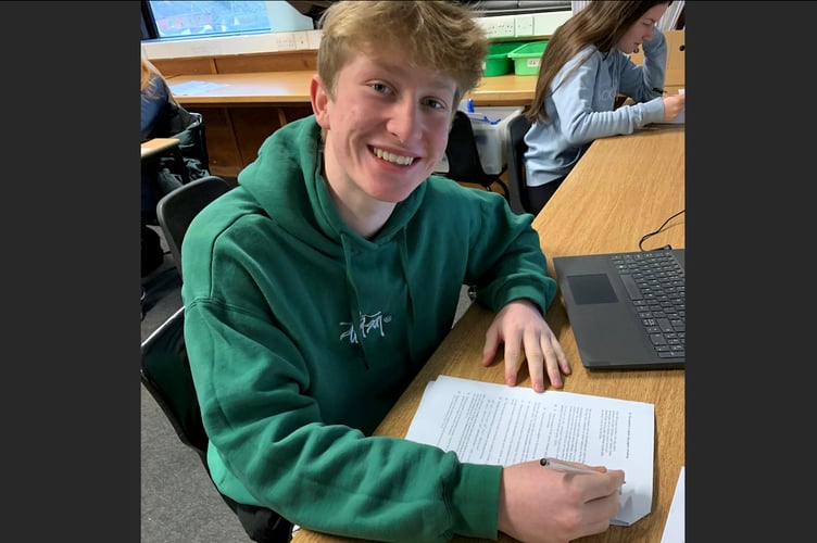 A QE student taking part in the UK Chemistry Olympiad.
