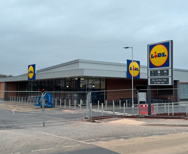 Crediton Lidl store will not open on Thursday
