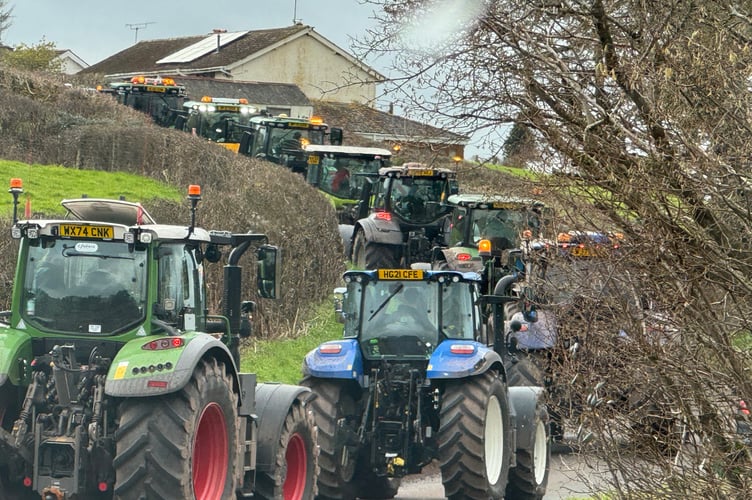 A convoy of tractors during the event.  AQ 3389
