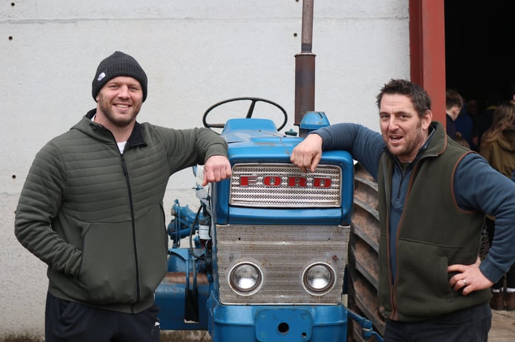 Jack Yeandle, Steve’s son, left, an Exeter Chiefs rugby player, left and right, Dan Chanin, right.  AQ 5927
