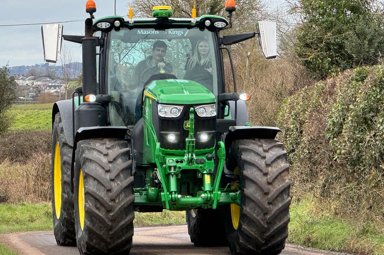 A John Deere tractor on the Steve Yeandle memorial run.  AQ 3311
