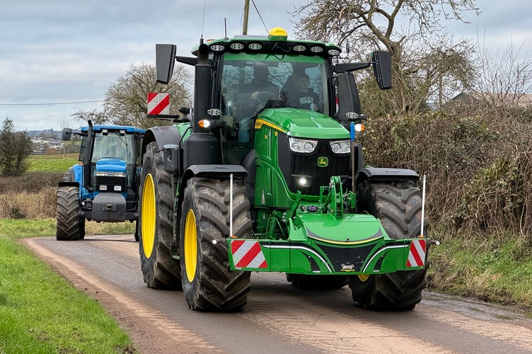 On the charity tractor run.  AQ 3308
