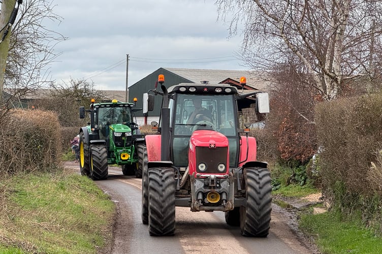 On the charity tractor run. AQ 3321