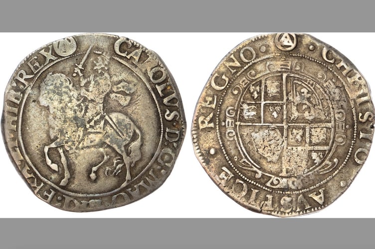 One of the coins found in Crediton Parish Church.