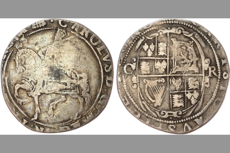 Going up for auction on March 12, one of the Crediton half crowns