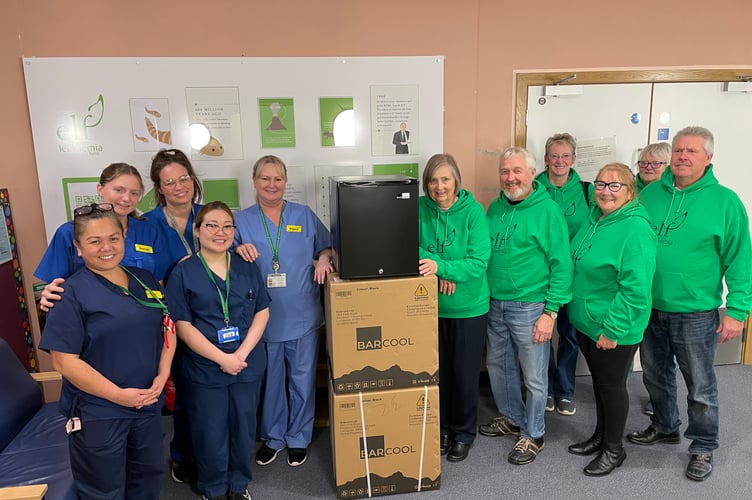 Crediton ELF Fundraising Group was able to replace two broken fridges in the patient isolation rooms within the Chevithorne Unit at the RD and E Hospital.
