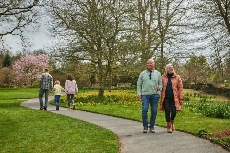 Guests enjoying gardens