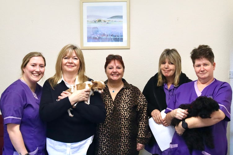 20 February 2025 Crediton Care Services staff at new Market Street offices (Will Goddard, Crediton Courier)