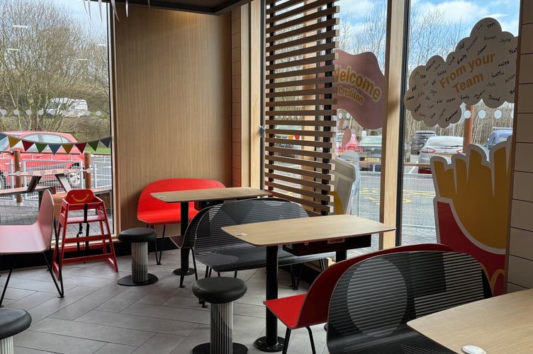 A view of the inside of the new Crediton McDonald’s restaurant.  AQ 4905
