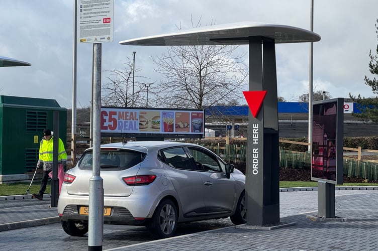 Ordering food at the Crediton McDonald’s Drive-Thru.  AQ 4945
