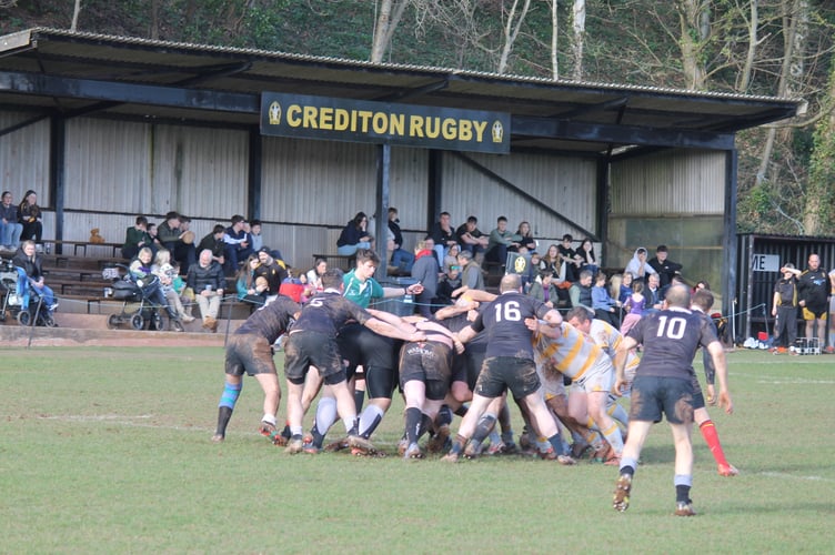 Scrum down at Crediton Rugby Club.  AQ 0570
