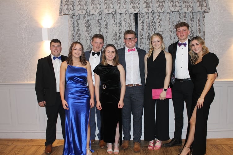 Some of the YFC members who attended Bow YFC 80th dinner and dance.  AQ 0668
