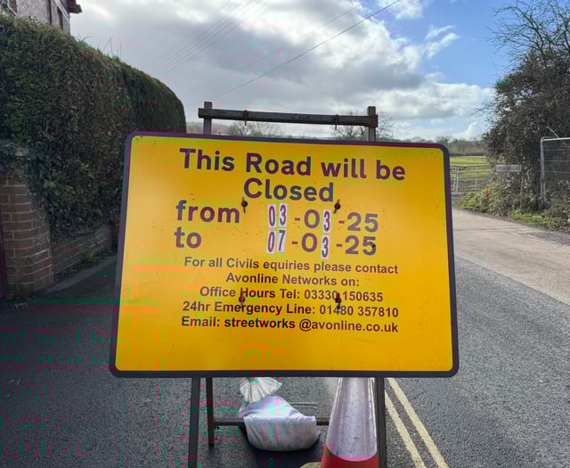 Delayed Fordton daytime road closure due to start on Monday
