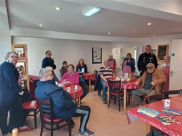 Police and public at Lapford Ark
