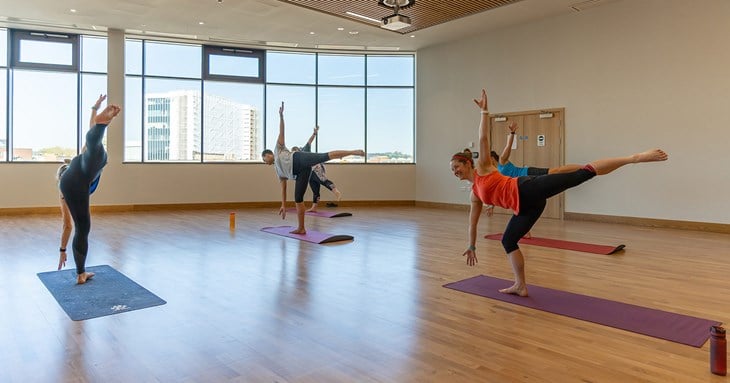 A group exercise class at St Sidwell's Point, Exeter.
