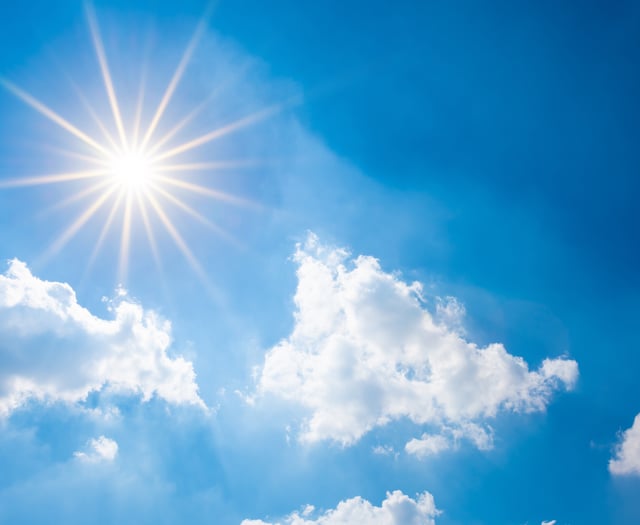 Sunny skies today with patchy rain nearby tomorrow