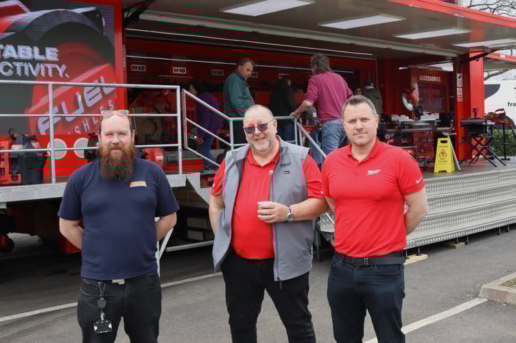 From left, Drew Stanbury of Mole Avon with Adrian Gosnold and Gary Williams of Milwaukee