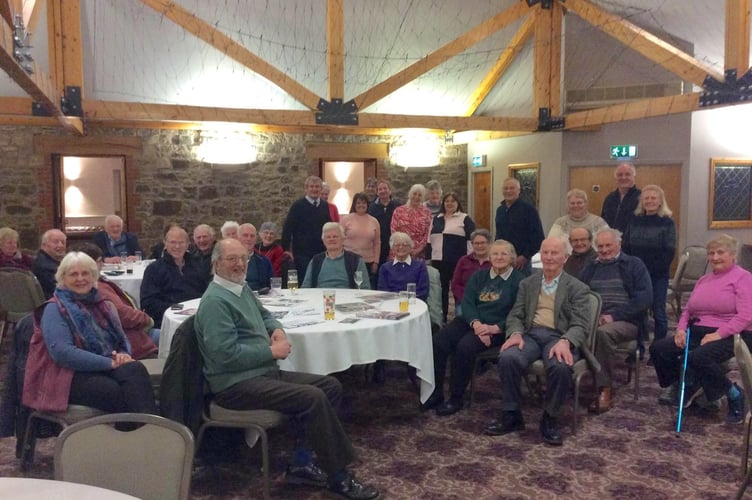 Mid Devon Farming Group Life members with Alan Quick, editor of the Crediton Courier, standing back left.
