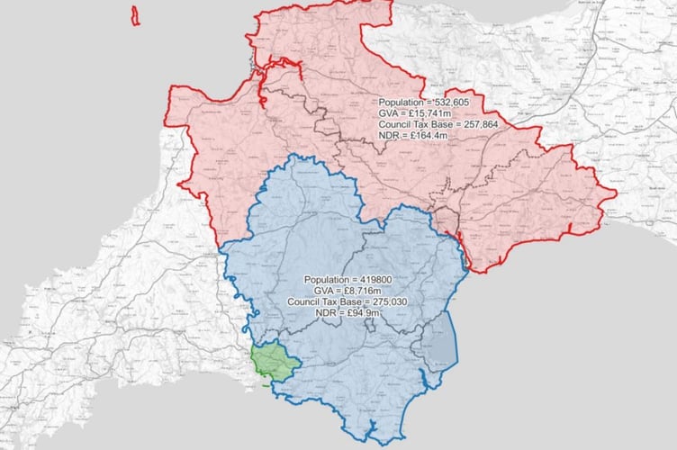 Map of the 1-4-5 proposal