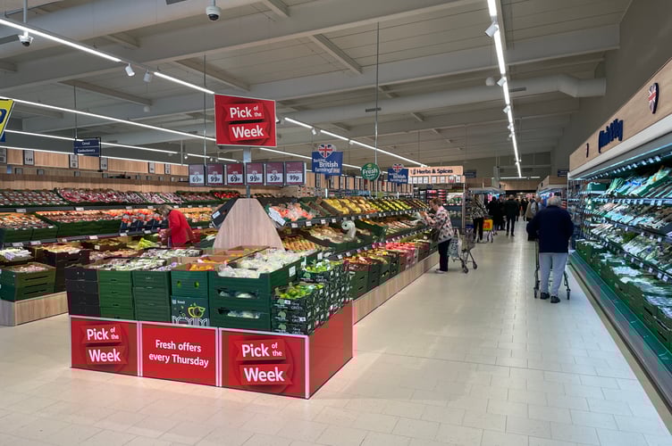 The fruit and vegetable section