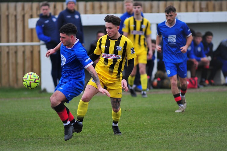 South West Peninsula League Premier East. Newton Abbot Spurs versus Crediton United. A one all draw at the end of a hard-fought 90 minutes